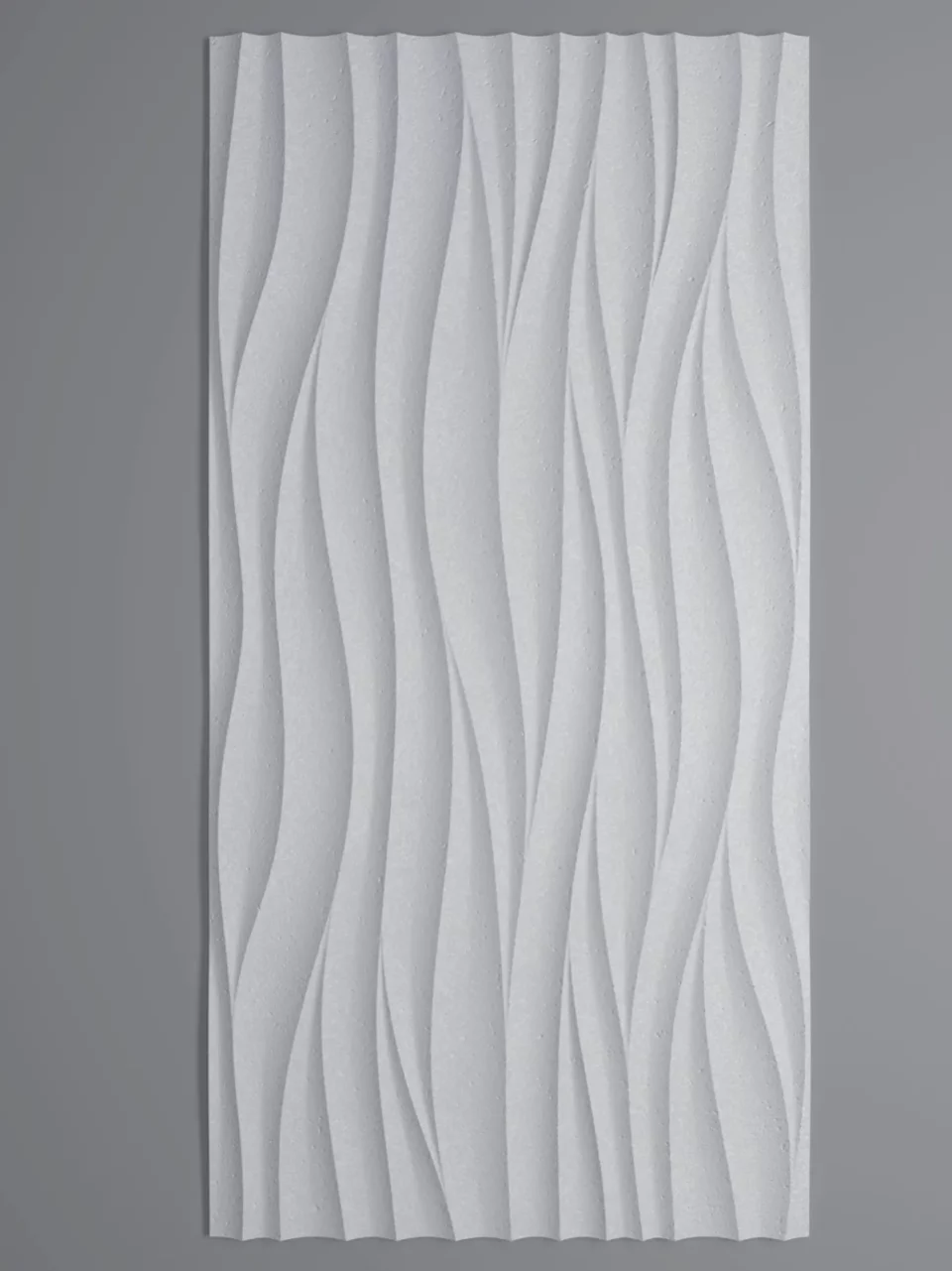 Panel PU ondas verticales F008 - Blanco