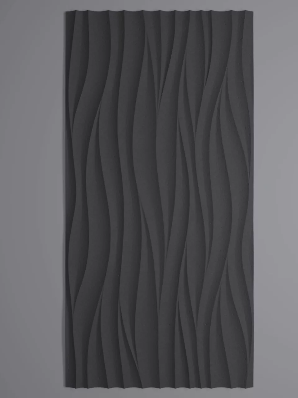 Panel PU ondas verticales F008 - Negro
